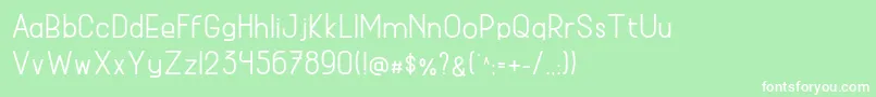 Maode Font – White Fonts on Green Background