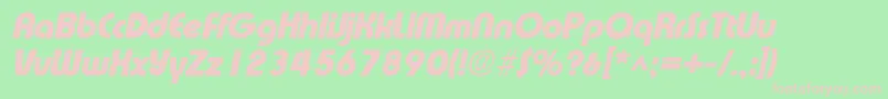 ExpressalhBoldItalic Font – Pink Fonts on Green Background