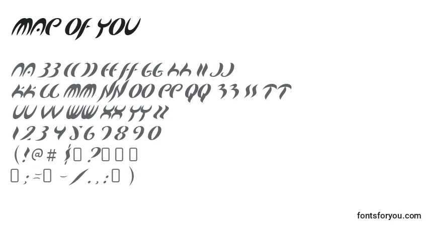 Map of you Font – alphabet, numbers, special characters