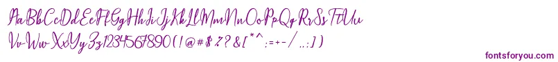 Maqella Script Font – Purple Fonts on White Background