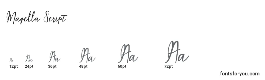 Размеры шрифта Maqella Script (133552)