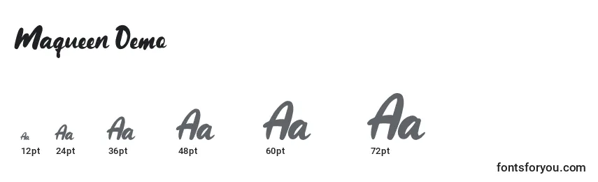 Maqueen Demo Font Sizes