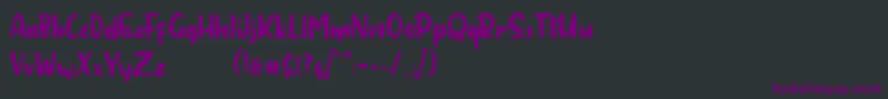 フォントMaqueen Sans Demo – 黒い背景に紫のフォント
