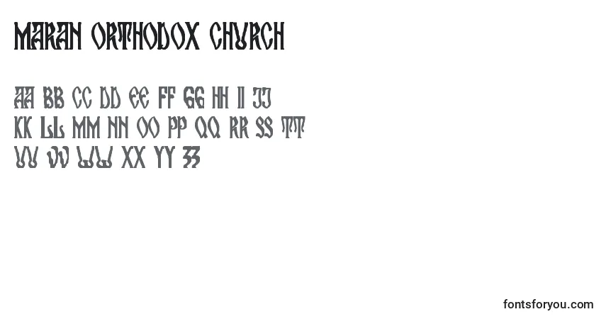 Maran orthodox church font – alphabet, numbers, special characters