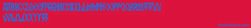 maran orthodox church Font – Blue Fonts on Red Background