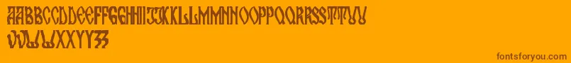 maran orthodox church Font – Brown Fonts on Orange Background