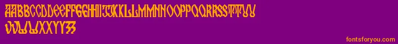 maran orthodox church Font – Orange Fonts on Purple Background