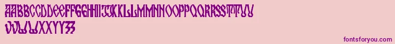 maran orthodox church Font – Purple Fonts on Pink Background