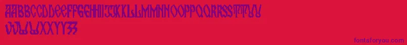 maran orthodox church Font – Purple Fonts on Red Background