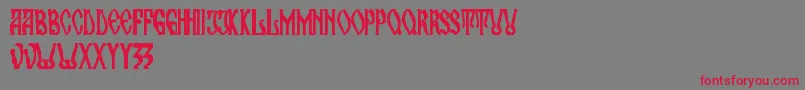 maran orthodox church Font – Red Fonts on Gray Background