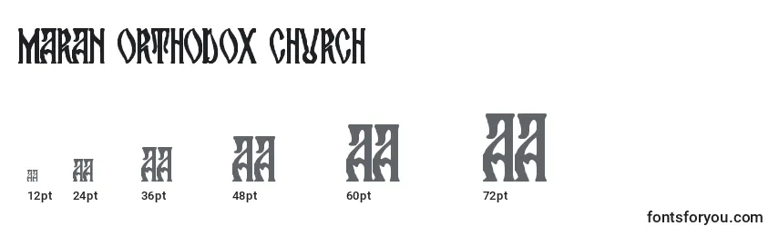 Maran orthodox church font sizes