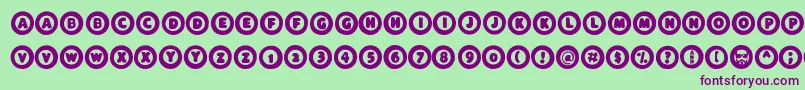 Maravilloso Font – Purple Fonts on Green Background