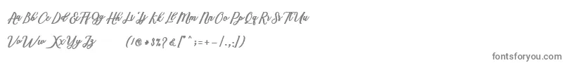 Marcela Script-Schriftart – Graue Schriften auf weißem Hintergrund