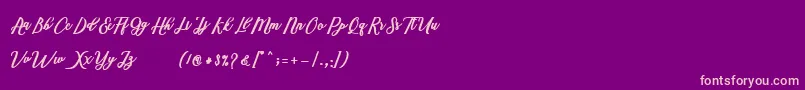 Police Marcela Script – polices roses sur fond violet