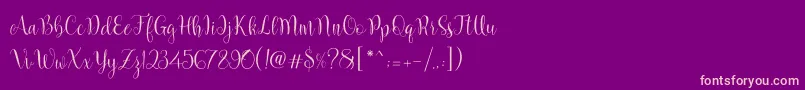 fuente Marcellina Script – Fuentes Rosadas Sobre Fondo Morado