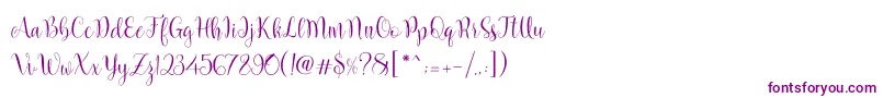 フォントMarcellina Script – 紫色のフォント