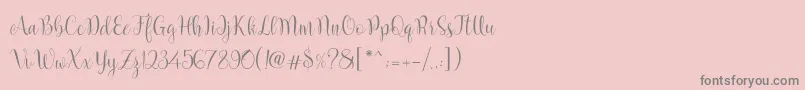 Шрифт Marcellina Script – серые шрифты на розовом фоне