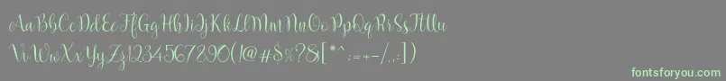 Шрифт Marcellina Script – зелёные шрифты на сером фоне