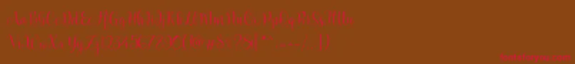 fuente Marcellina Script – Fuentes Rojas Sobre Fondo Marrón