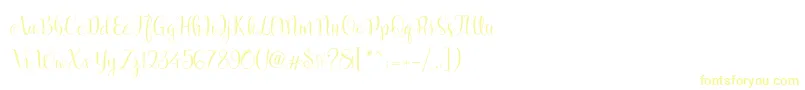 Шрифт Marcellina Script – жёлтые шрифты