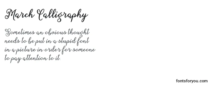 March Calligraphy   Font