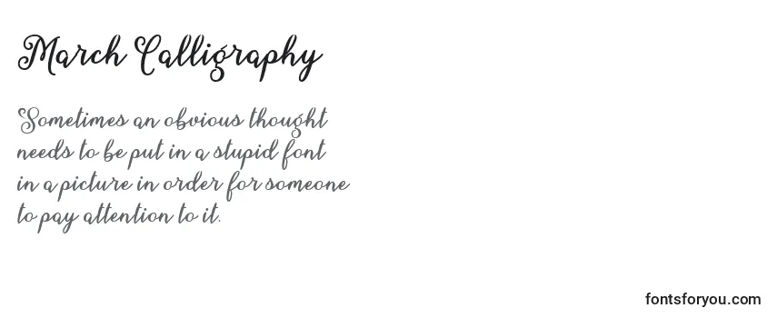 March Calligraphy   (133563) Font