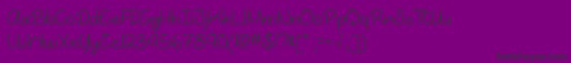 March into Spring  -fontti – mustat fontit violetilla taustalla