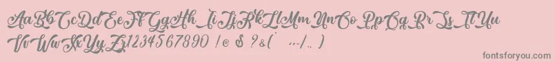 March Lovers   Personal Use Font – Gray Fonts on Pink Background