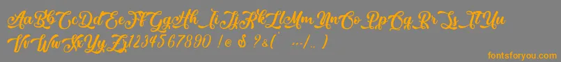 March Lovers   Personal Use Font – Orange Fonts on Gray Background