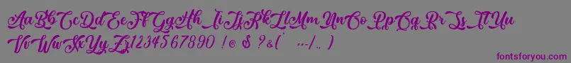 March Lovers   Personal Use-Schriftart – Violette Schriften auf grauem Hintergrund