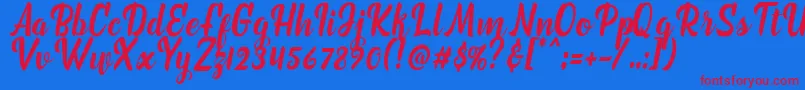 fuente marchelina script – Fuentes Rojas Sobre Fondo Azul