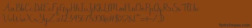 Marchie Font – Black Fonts on Brown Background