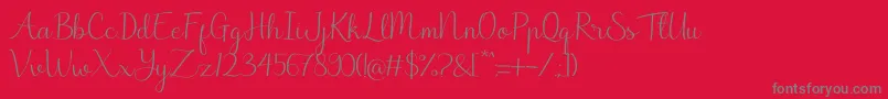 Marchie Font – Gray Fonts on Red Background