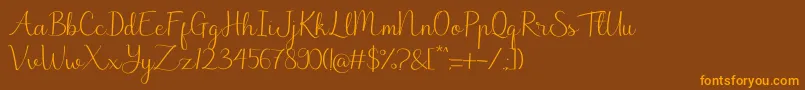 Marchie Font – Orange Fonts on Brown Background