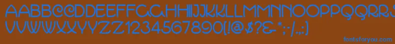 Czcionka MARCMN   – niebieskie czcionki na brązowym tle