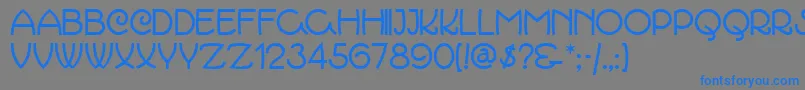 フォントMARCMN   – 灰色の背景に青い文字