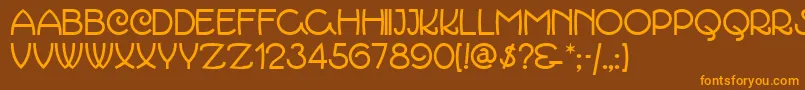 MARCMN   Font – Orange Fonts on Brown Background