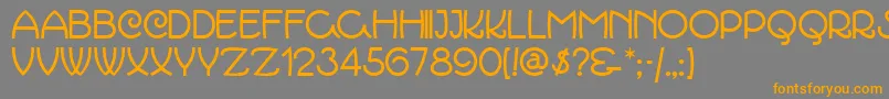 フォントMARCMN   – オレンジの文字は灰色の背景にあります。