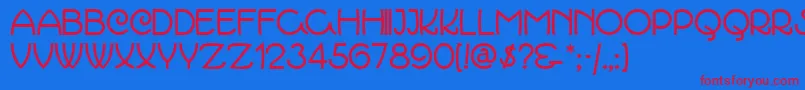 MARCMN   Font – Red Fonts on Blue Background