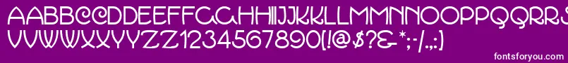 フォントMARCMN   – 紫の背景に白い文字