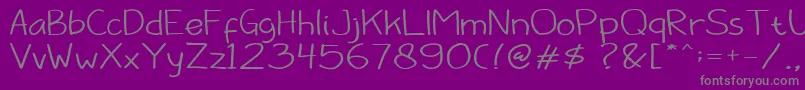 Fonte Barokah – fontes cinzas em um fundo violeta