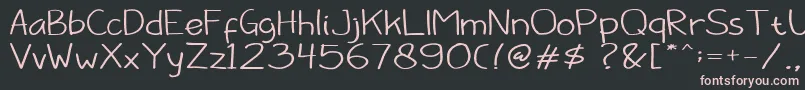 Barokah Font – Pink Fonts on Black Background