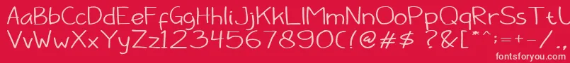 Barokah Font – Pink Fonts on Red Background