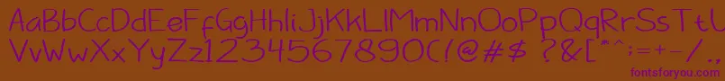 Barokah Font – Purple Fonts on Brown Background