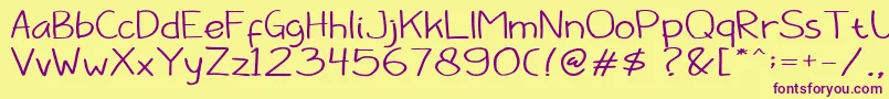 Barokah Font – Purple Fonts on Yellow Background