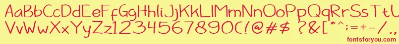 Barokah Font – Red Fonts on Yellow Background