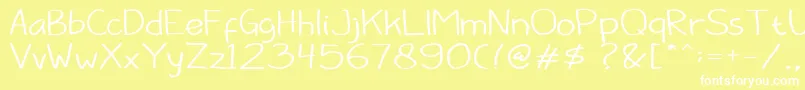 Barokah Font – White Fonts on Yellow Background