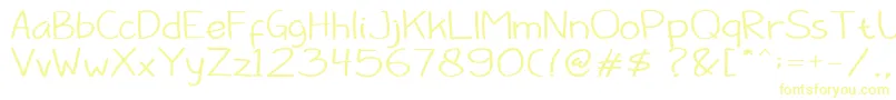 Czcionka Barokah – żółte czcionki