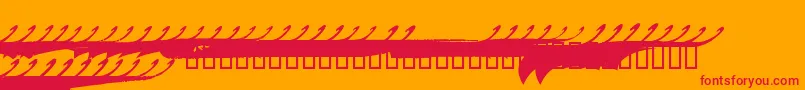 MARCS   -Schriftart – Rote Schriften auf orangefarbenem Hintergrund