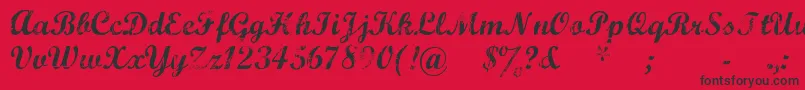 Marcsc    Font – Black Fonts on Red Background